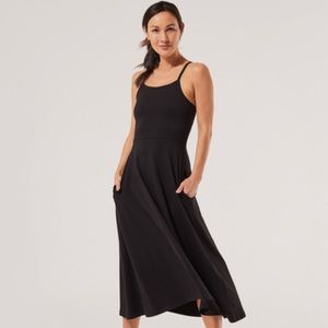 PACT Black Midi Dress